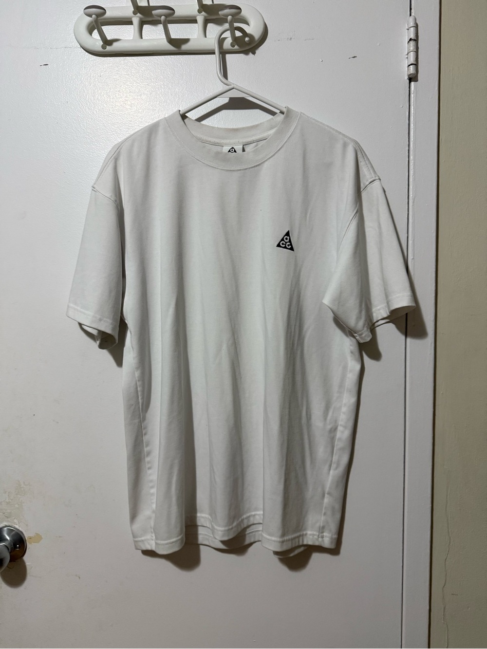 Nike White ACG Logo Short-Sleeve Crew T-Shirt